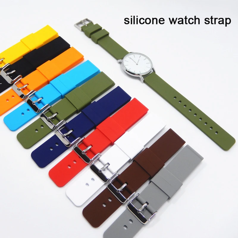12Mm 14Mm 16Mm 18Mm 20Mm 22Mm Pasek Silikonowy Quick Release Watchband Do Samsung Galaxy Zegarek Huawei Gt/2/2E/Pro Inteligentny Zegarek