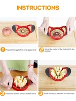 Coupe-pomme en acier inoxydable, cordeur et trancheur, poignée légère antidérapante, outil de cuisine pour une préparation facile des fruits 6