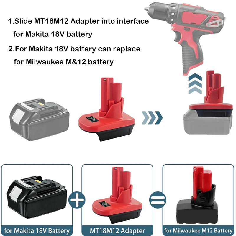 Adattatore Per Milwaukee 18v M18 Batteria Agli Ioni Di Lio A - Foto 11