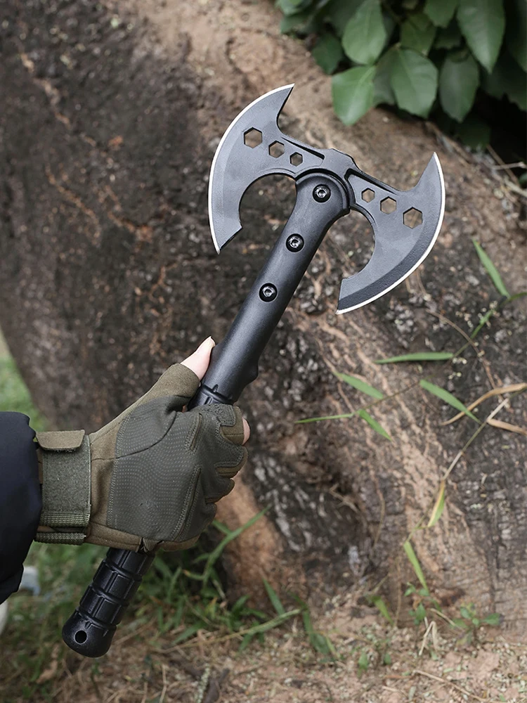Outdoor EDC Portable Multifunctional Engineer Axe Camping Survival Tactical Axe Mountaineering Firefighting Hammer Car Tools 4