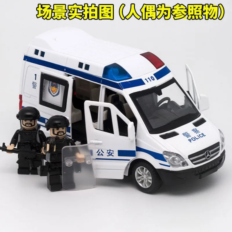 1:32 High Hospital Simulation Ambulance Hospital Rescue Metal Cars Model Pull Back with Sound and Light Alloy Diecast Car Toys 5 1:32 High Hospital Simulation Ambulance Hospital Rescue Metal Cars Model Pull Back with Sound and Light Alloy Diecast Car Toys 5