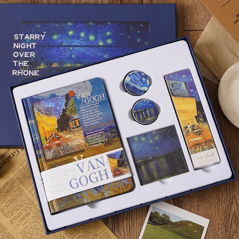 Scrapbooking Set Gift Box Oil Painting Van Gogh Monet Craft Supplies Festival Gift