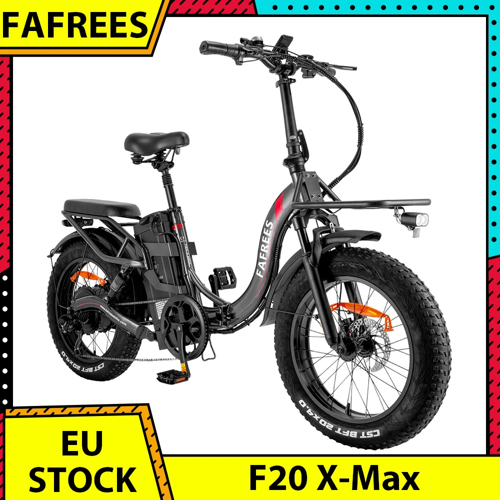 Fafrees F20 X-Max Bici Elettrica 20*4.0 Pollici Fat Tire 750W Motore Brushless E-Bike 48V 30Ah Batteria 25 Km/H Velocità Massima 200Km Gamma