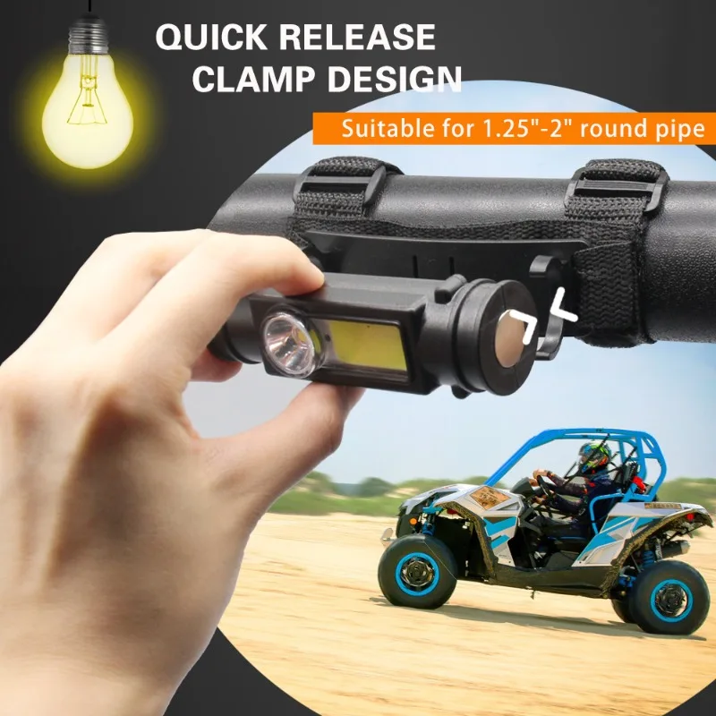 Per Polaris Rzr 800 900 1000 Xp Pro / Can-Am Maverick X3 Trail Per Kawasaki Mule Universal Roll Bar Led Light Utv Atv