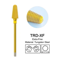 Golden Tungsten Carbide Nail Drill Bit for Manicure and Pedicure Accessories (TRD - XF)