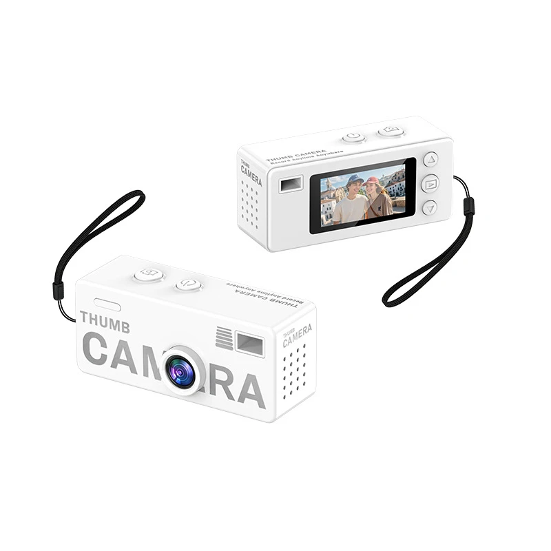 Retro Mini Thumb Keychain Camera - 1080P HD Camcorder with Audio Recording & Memory Card Support
