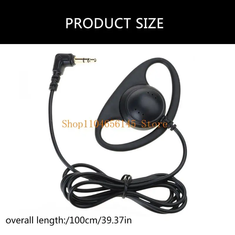 USB-C/3.5mm Mono Earphone - Single-Sided Corded Headset Earbud