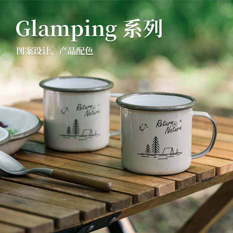 Naturehike Picknick Youyi Emaille Servies Outdoor Plaat Cup Kom - AliExpress