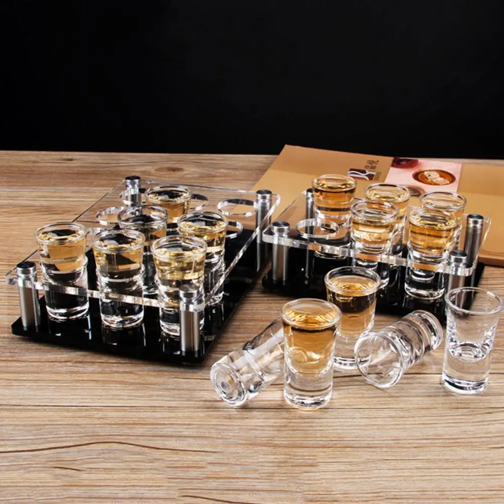 6pcs 30ml Shot Glass Set Heavy Base Clear Double Whisky Brandy Vodka Rum  Tequila Glass Cup Bar Party Wine Glasses Creative Gifts - AliExpress