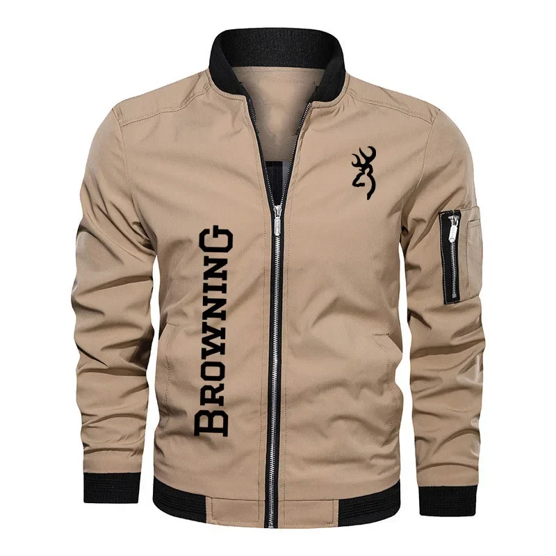 

2023 Browning Print men's military jacket Oversized jacket S-7XL New workwear Tactical men's baseball jacket Bomber jacket
