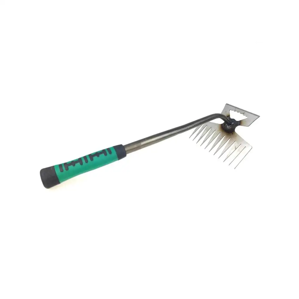 Garden Rake 6 Teeth Manual Weed Remover Tool Grass Hand Puller Tool Removal Soil Loose Shovel Rooting Weeding Gardening Y8F1 4