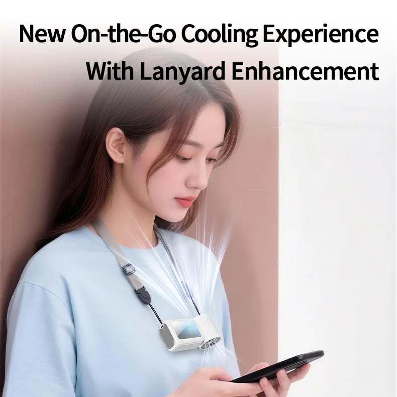 Super Mini Rechargeable Handheld Cooling Powerful Wind Ultra-Quiet Ice Touch Fan Digital Display With Mirror_voghion.com