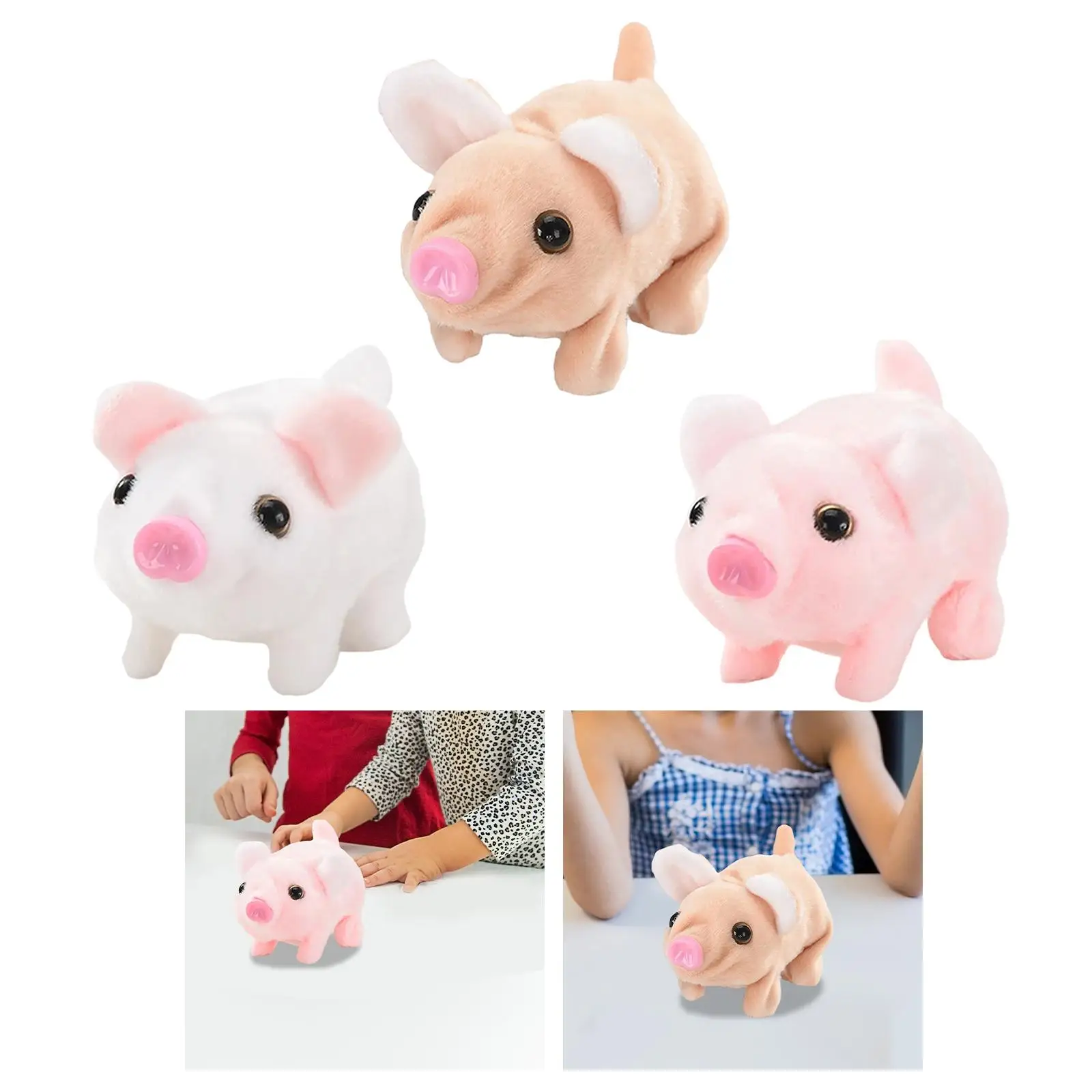 Electric Plush Pig Toy Can Walk Make Sound for Kids Birthday Gift Toddlers 3