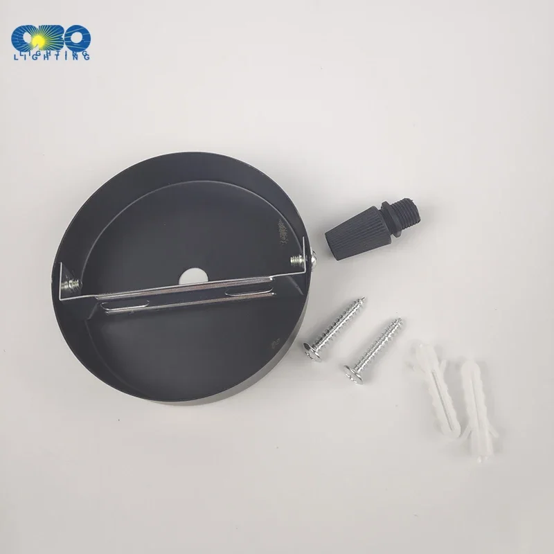 10 PCS Black White Silver Bronze Ceiling Plate Wall Sconce Mount DIY Light Fittings Lamp Base Pendant Lamp 8/10/12cm Disc Base