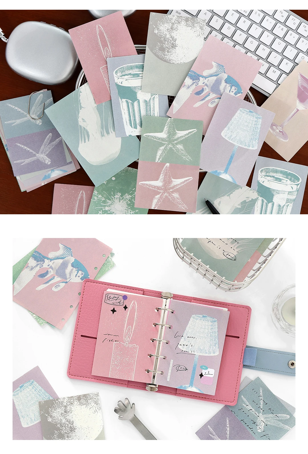 20 Blatt Simple Ins Dream Whispering Series Memo Material Scrapbook Hintergrundpapier DIY handgemachte Collage Dekoration Craft Pape – Detail 14