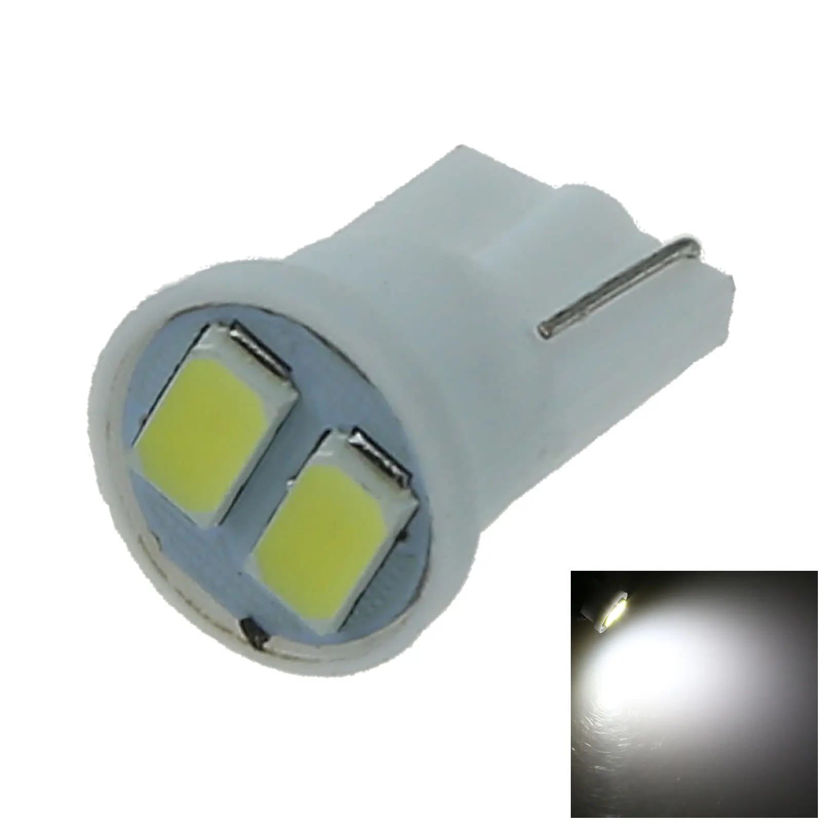 1X White Car T10 W5W Luce Laterale Lampada Marker Lampada 2 Emettitori 5630 Smd Led 280 285 447 A112