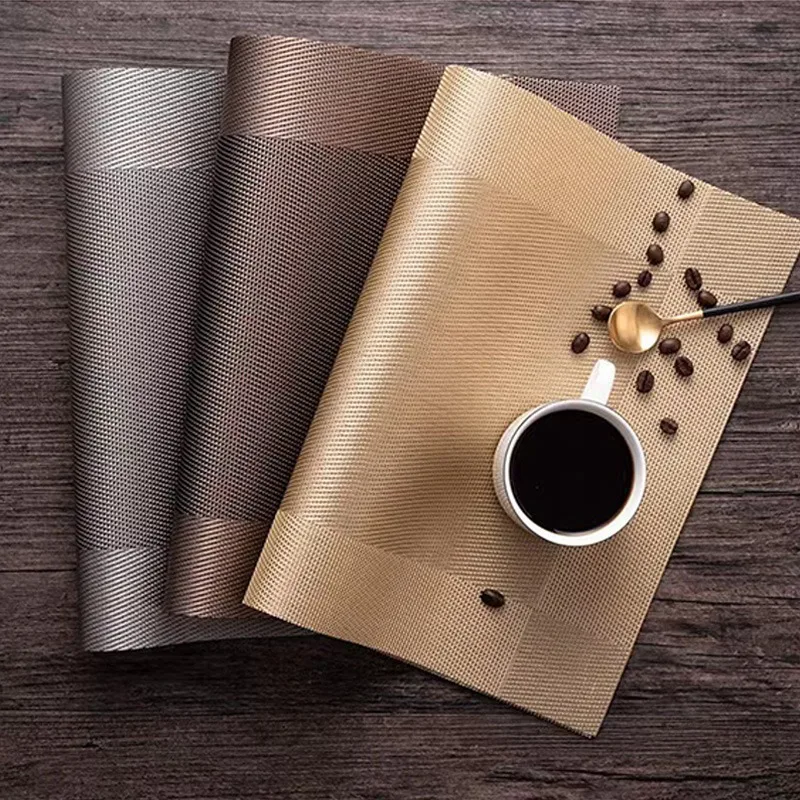 6PCS Table Mat Insulation Mat Placemat DIY Cut Leave-in Waterproof Placemat Western Restaurant Simple And Exquisite Placemat 1