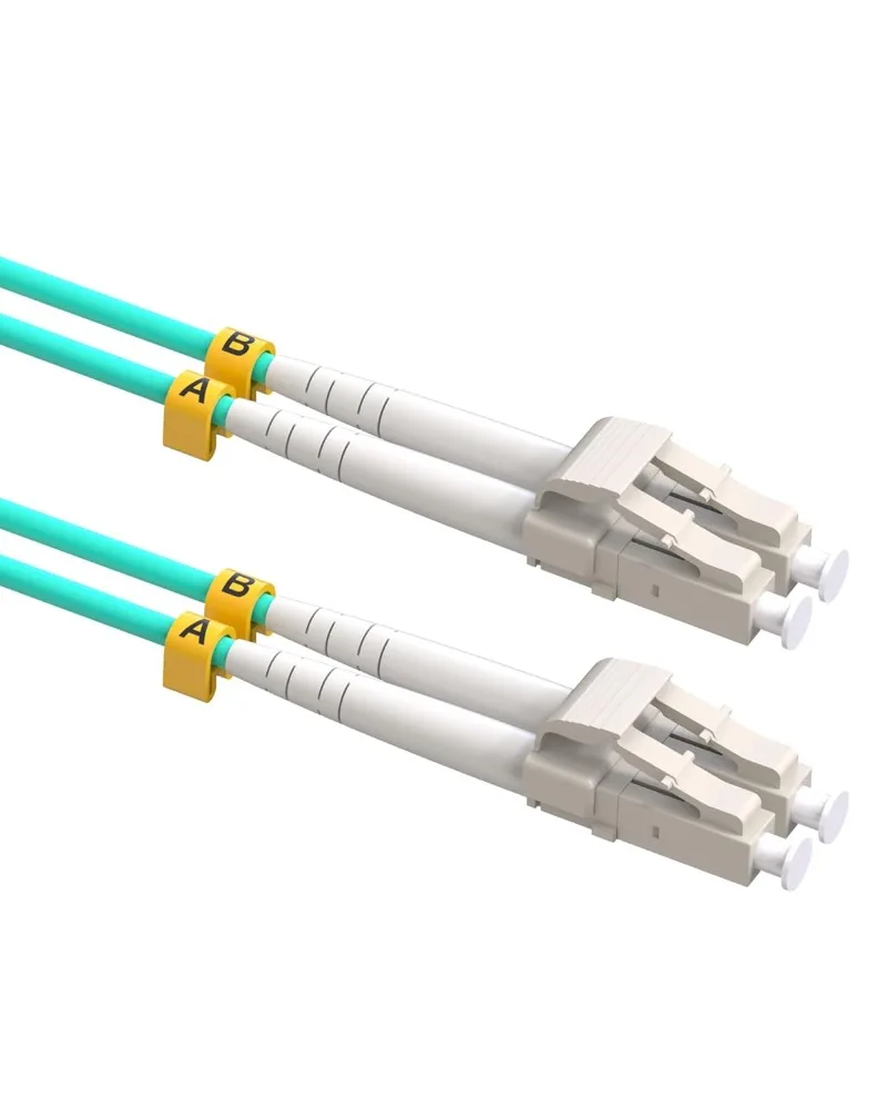 VANDESAIL OM3 LC-LC Fiber Optic Patch Cable, 10G Multimode Fiber Patch Fiber Jumper 50/125µm LSZH -5m(16FT)