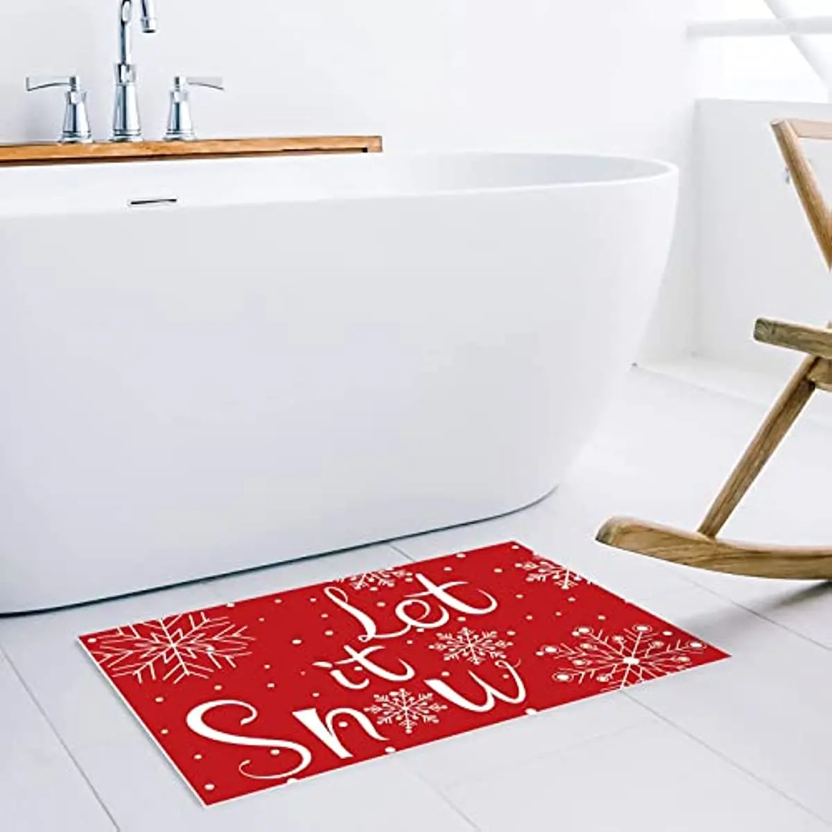 Let It Snow Doormat / Winter Door Mat / Christmas Doormat