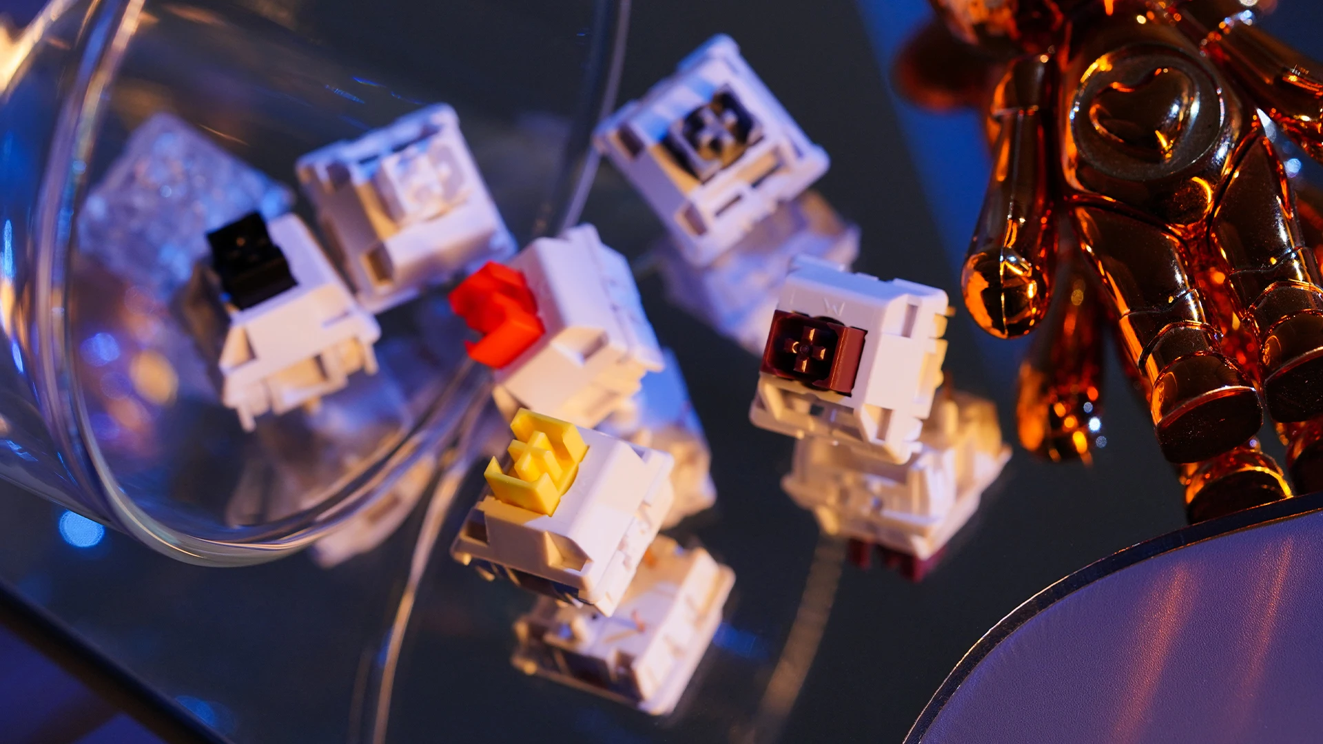 haste náilon habitação 5pin montagem pcb para teclado mecânico