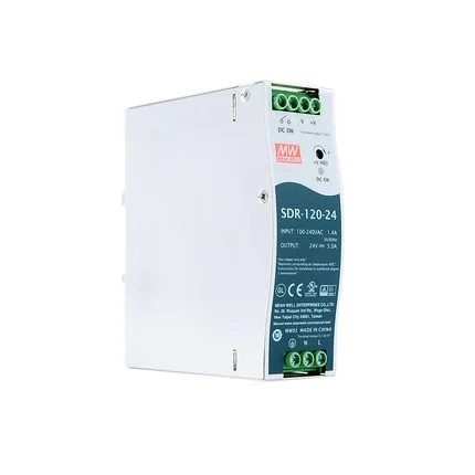 MEAN WELL SDR-120-12 12/24/48 120W 단일 그룹 출력 산업용 DIN 레일 PFC 기능 전원 공급 장치