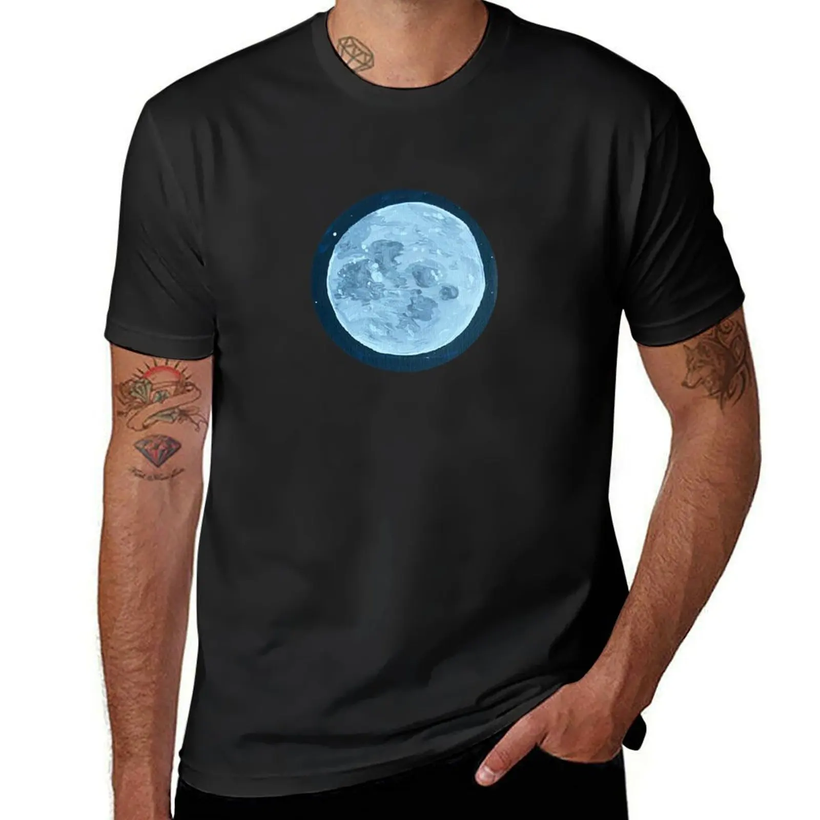 Moon T-Shirt plus size tops for a boy mens cotton t shirts