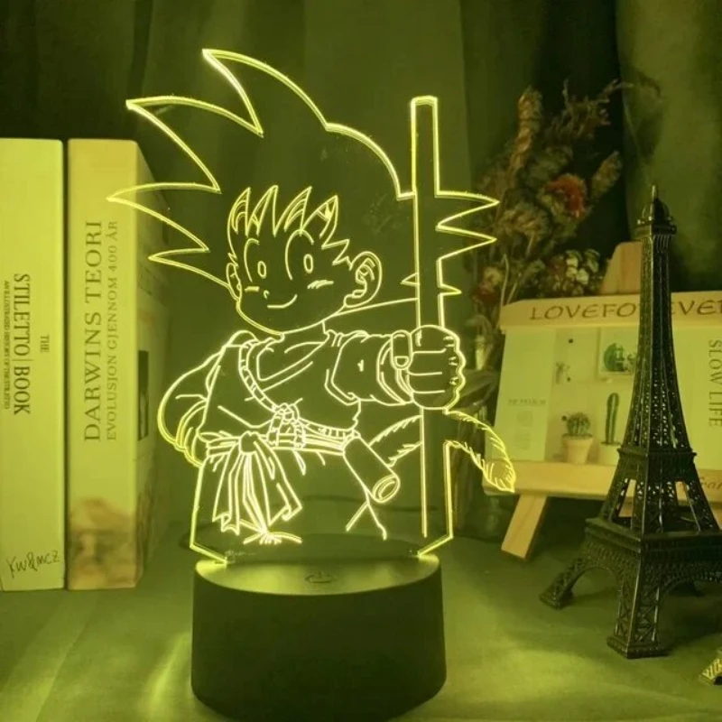 Anime Vegeta Cartoon 3D Led Light Anime Figure Night Light Dragon Ball Z King Children Son Goku Gk Lampada Da Scrivania Decor Gift