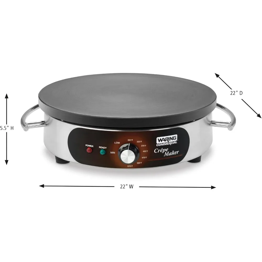 Commercial WSC165BX Crepe Maker, 208V, , Stainless Steel, Silver 2