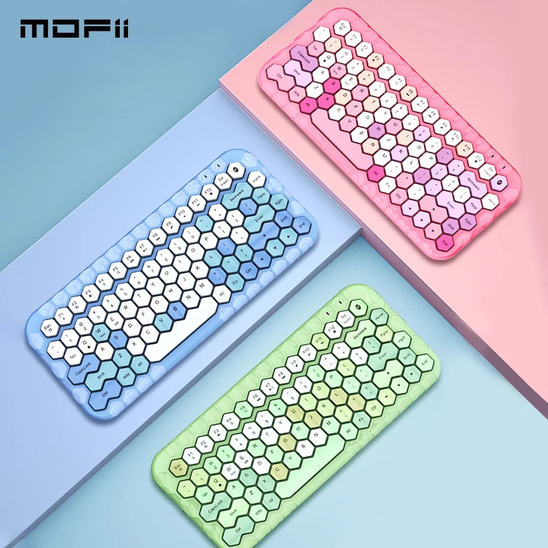 Mofii Wireless Bluetooth Keyboard Diamond Keycap Multimedia Keyboards