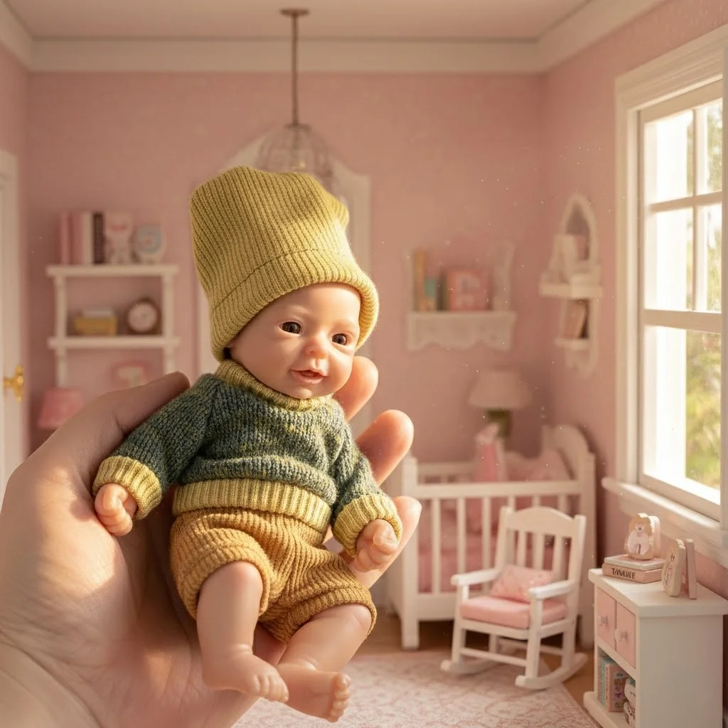 Silicone Reborn Doll AnjoDoll 6 Inch Palm Newborn Babies Full Body Silicone Boys Reborn Dolls Bebe Reborn Corpo De Silicone Inteiro 1pc