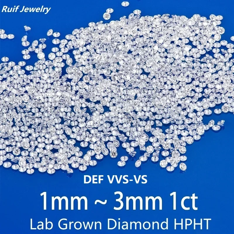 

Ruif 0.8mm - 2.8mm DEF Color VVS - SI Melee Lab Diamond Price Per Carat HPHT Loose Melee Lab Grown Diamond