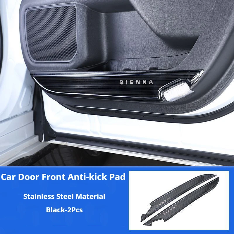 For Toyota Sienna XL40 4th 2021 2022 Refit Automotive Interior Rear Seat Anti-kick Cushion Car Front Door Anti-Kick Mat