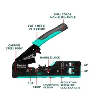 Pro'skit CP-335N CAT7 Modular Plug Crimping Tool Network Crimping Plier Cable Clamp RJ-45 RJ11/RJ12 Wire Stripper 2