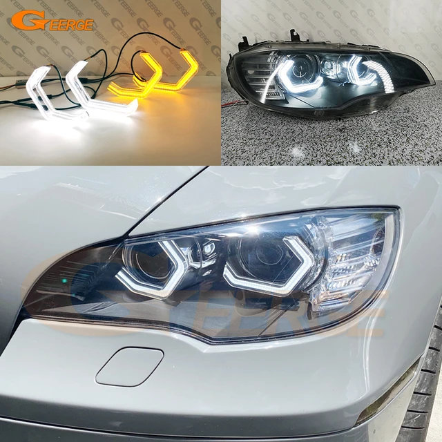 Roman-Auto Scheinwerfer Abdeckung Glas Kopf Licht Lampe Xenon Objektiv  Shell Abdeckung für-BMW E71 X6 2008-2014 - AliExpress