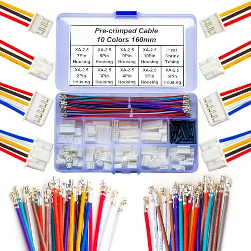 Xa 2,5 Buchsen und 22awg Kabel, jst-xa 2,5mm Pitch Connector Kit, xa-2,54 2/3/4/5/6/7/8/9/10pin Gehäuse (YO-XA2.54)