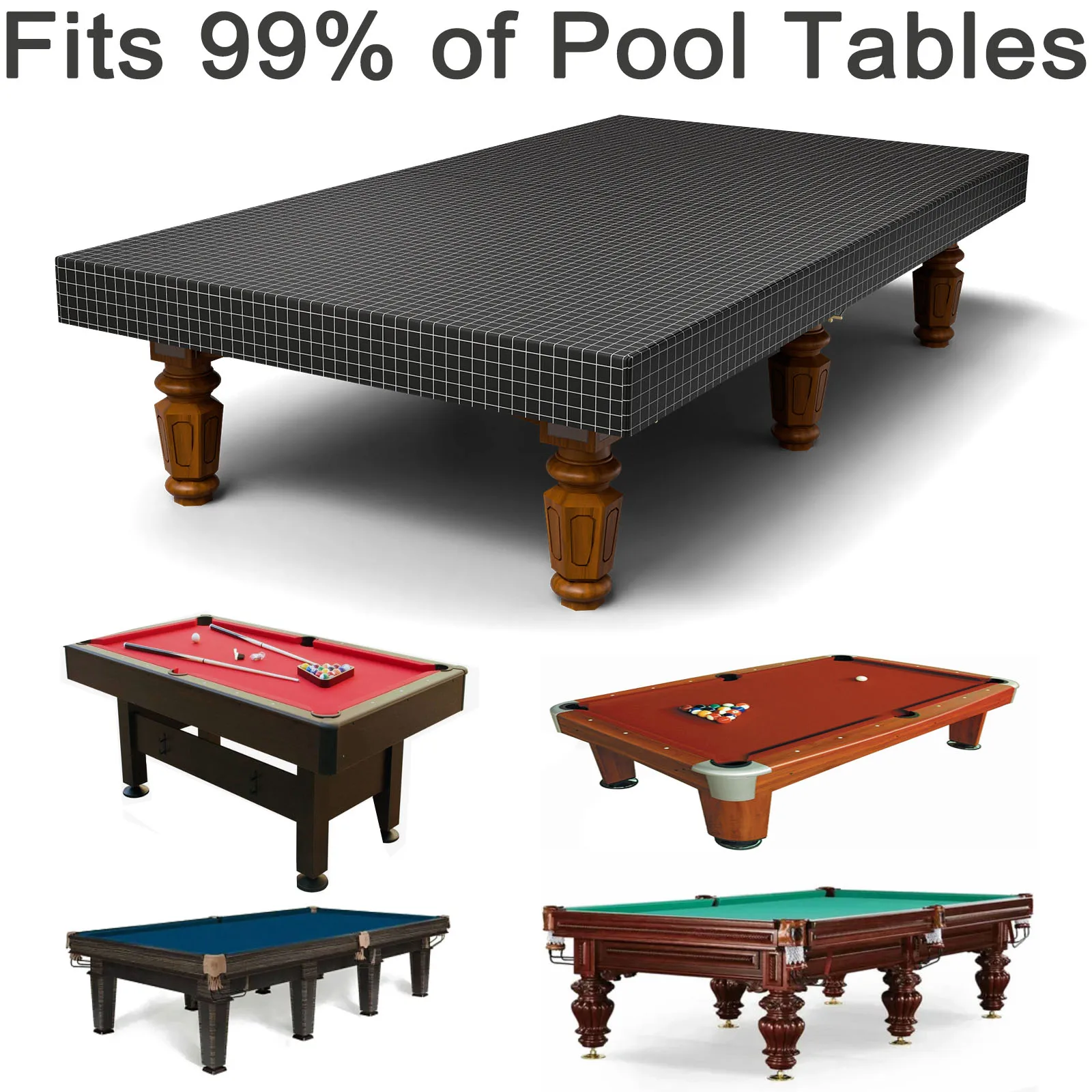 Billiard Pool Table Covers with Drawstring Pool Table Waterproof and Tearproof Cover for Billiard /Rectangle