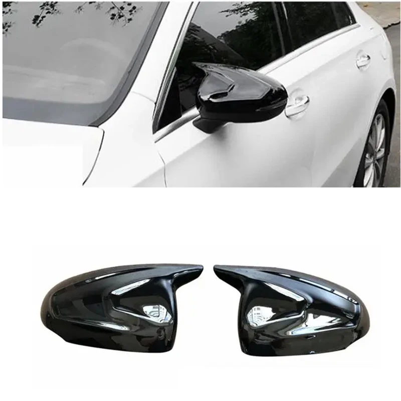 Сменный Чехол для бокового зеркала автомобиля с ярким черным узором из углеродного волокна ABS для Mercedes Benz W177 W178 C118 Class A CLA Сменный Чехол для бокового зеркала автомобиля с ярким черным узором из углеродного волокна ABS для Mercedes Benz W177 W178 C118 Class A CLA