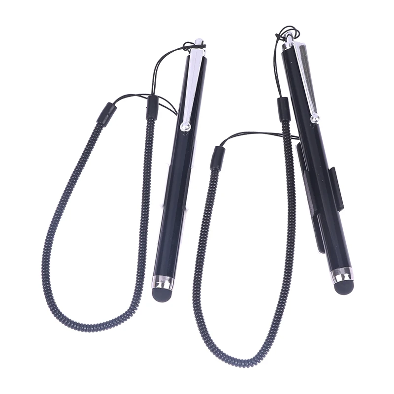 Touch Screen Mobile Phone Stylus Pen Spring Rope Tablet Accessories With Stand Holder Pencil Industrial Computer Capacitive Pens images - 6