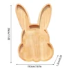 Easter Bunny Tray Wood Food Plate Fruit Serving Bread Display Wooden Spring Decor Kids Child Cake Decorations Easter Supplies 6