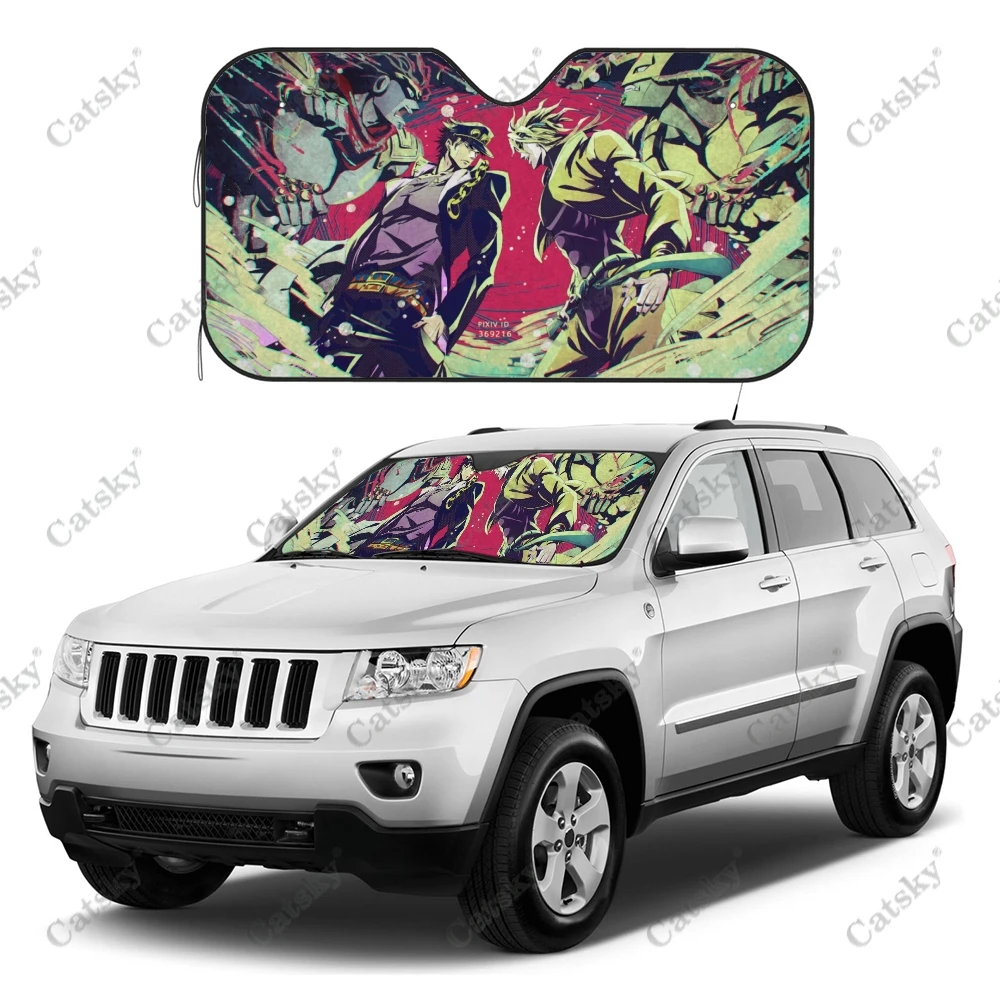 

Солнцезащитный козырек на лобовое стекло JoJo's Surprise Adventure, солнцезащитный козырек на лобовое стекло автомобиля, автомобильные аксессуары, складной солнцезащитный козырек для защиты автомобиля от прохлады