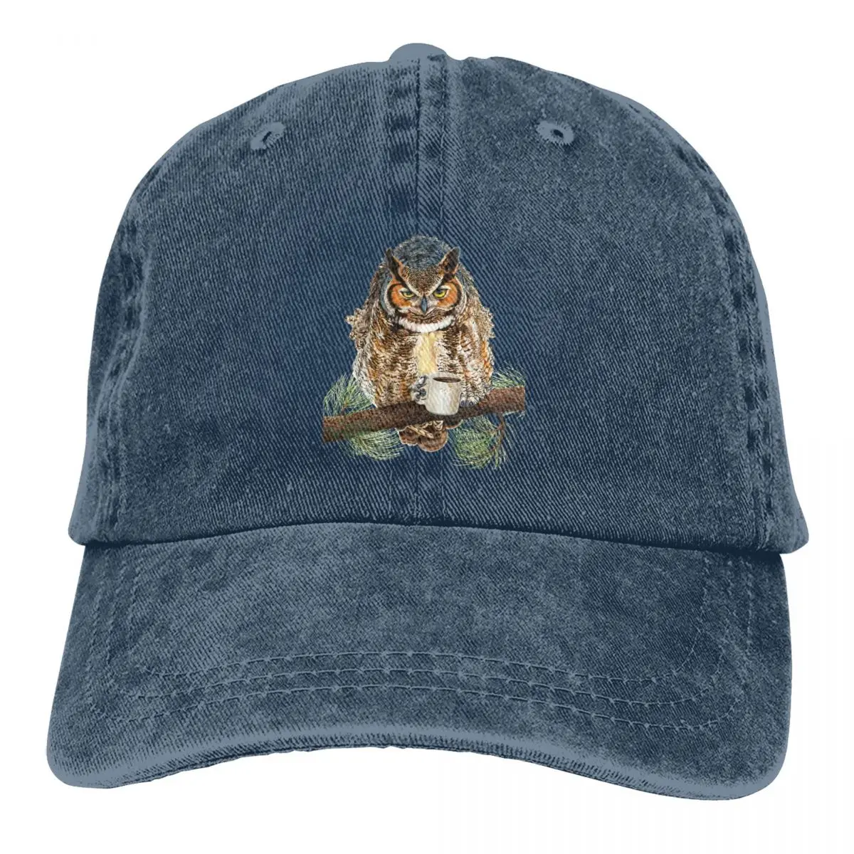 

Up All Night Baseball Caps Peaked Cap Coffee Drinking Animals Sun Shade Hats for Men