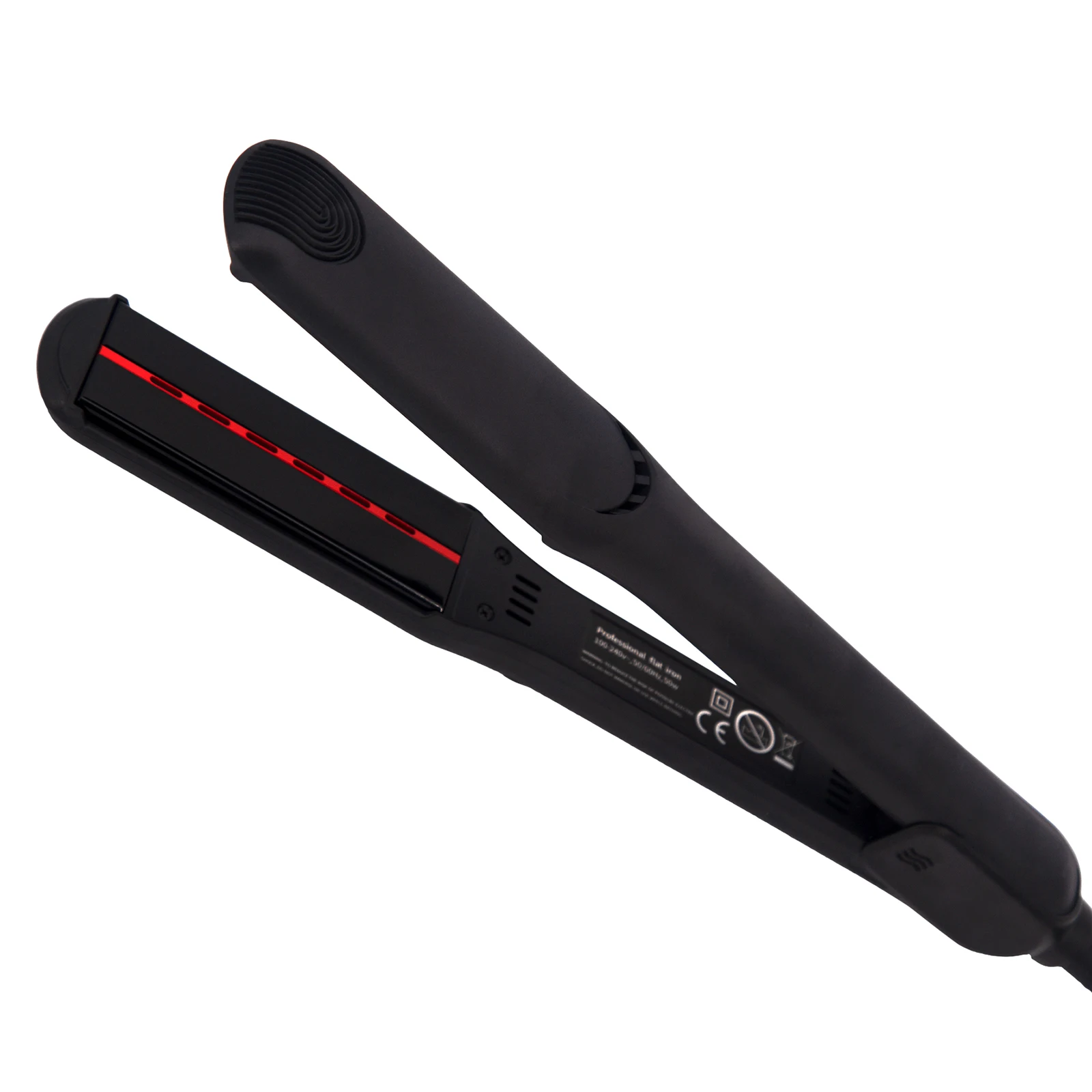 Infrared Hair Straightener Curler Ceramic Plate 230℃ / 450°F Fast Heating Professional 2 In 1 Hair Flat Irons 100-240V 6