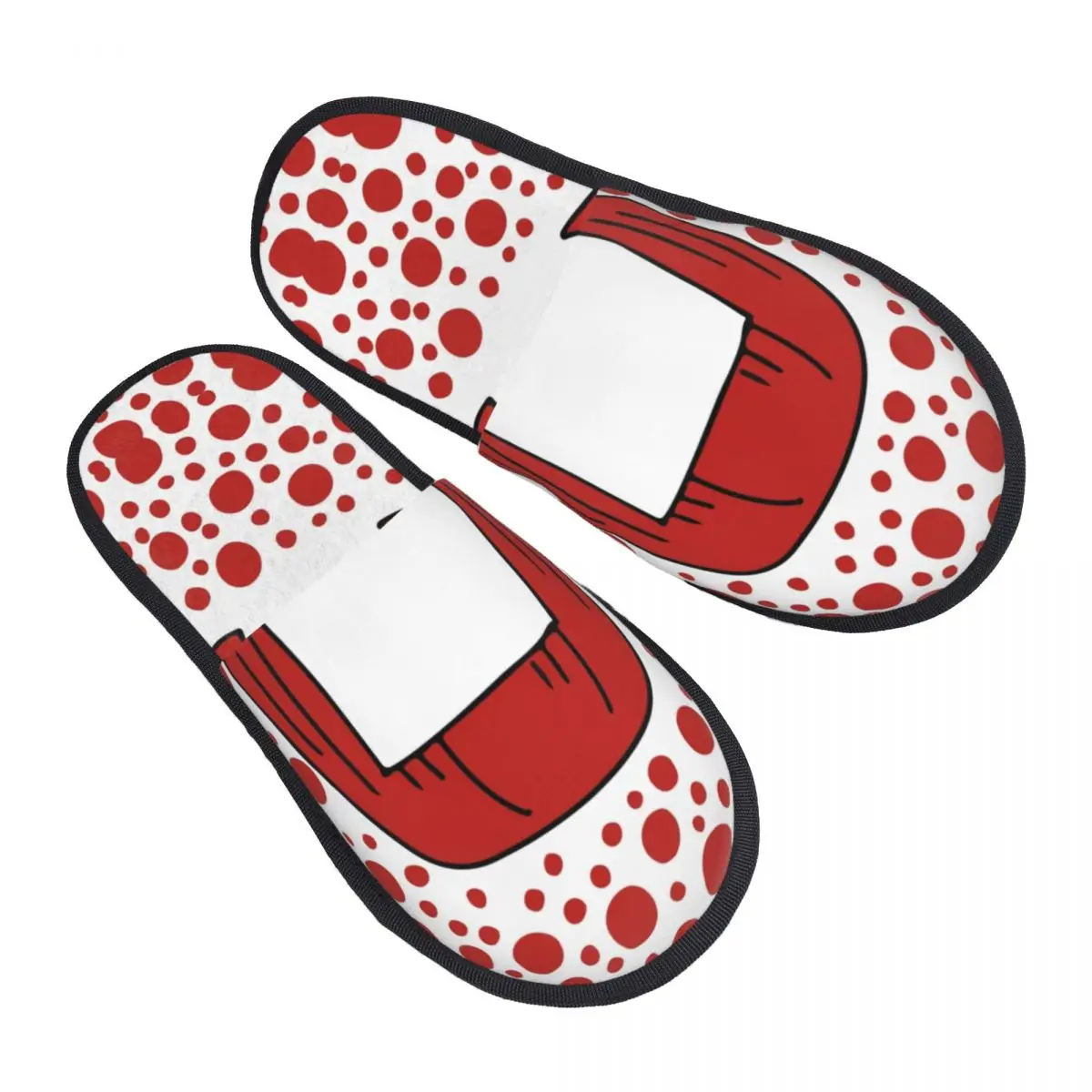 

Yayoi Kusama Pumpkin Guest Slippers for Spa Women Custom Print Aesthetic Polka House Slipper