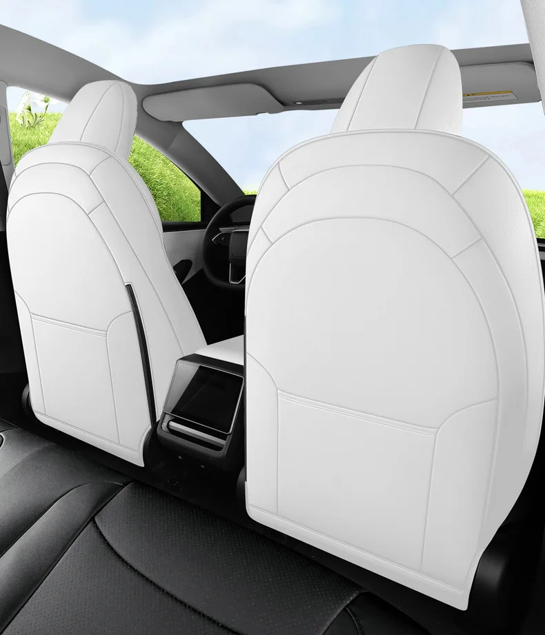 Full Set Seat Covers For Tesla Model Y Juniper 2025 Leather Breathable comfortab