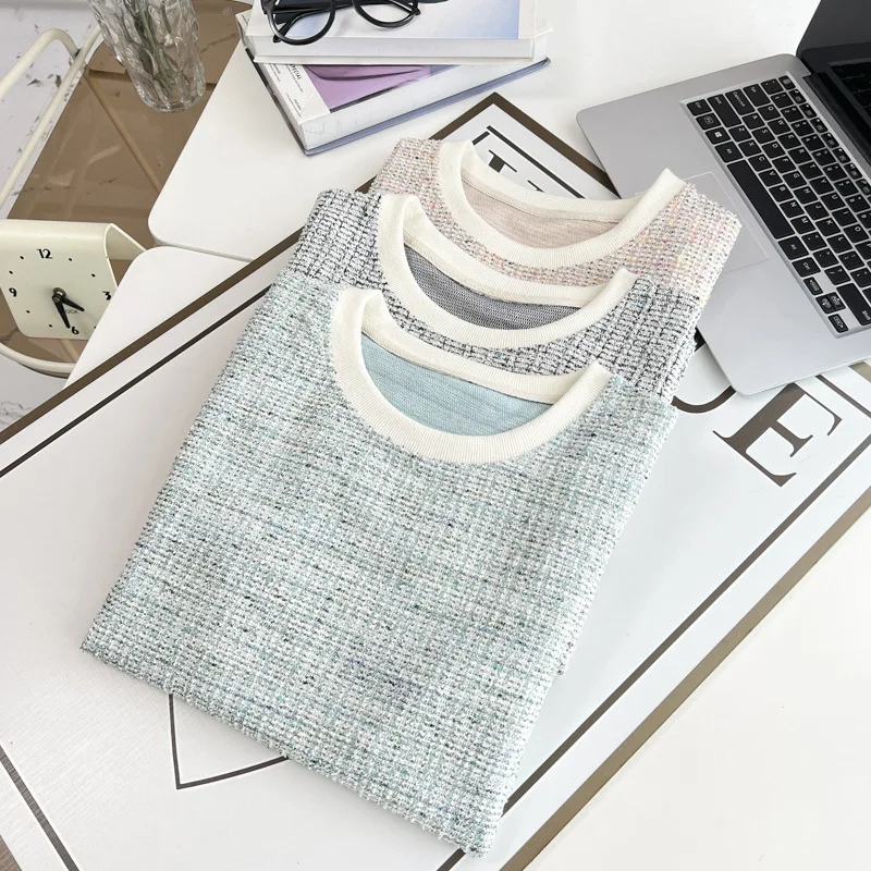 100kg Fashion Top Temperament Chic Short Sleeve Plus Size Tees Casual Short Sleeve T-shirt For Women 665