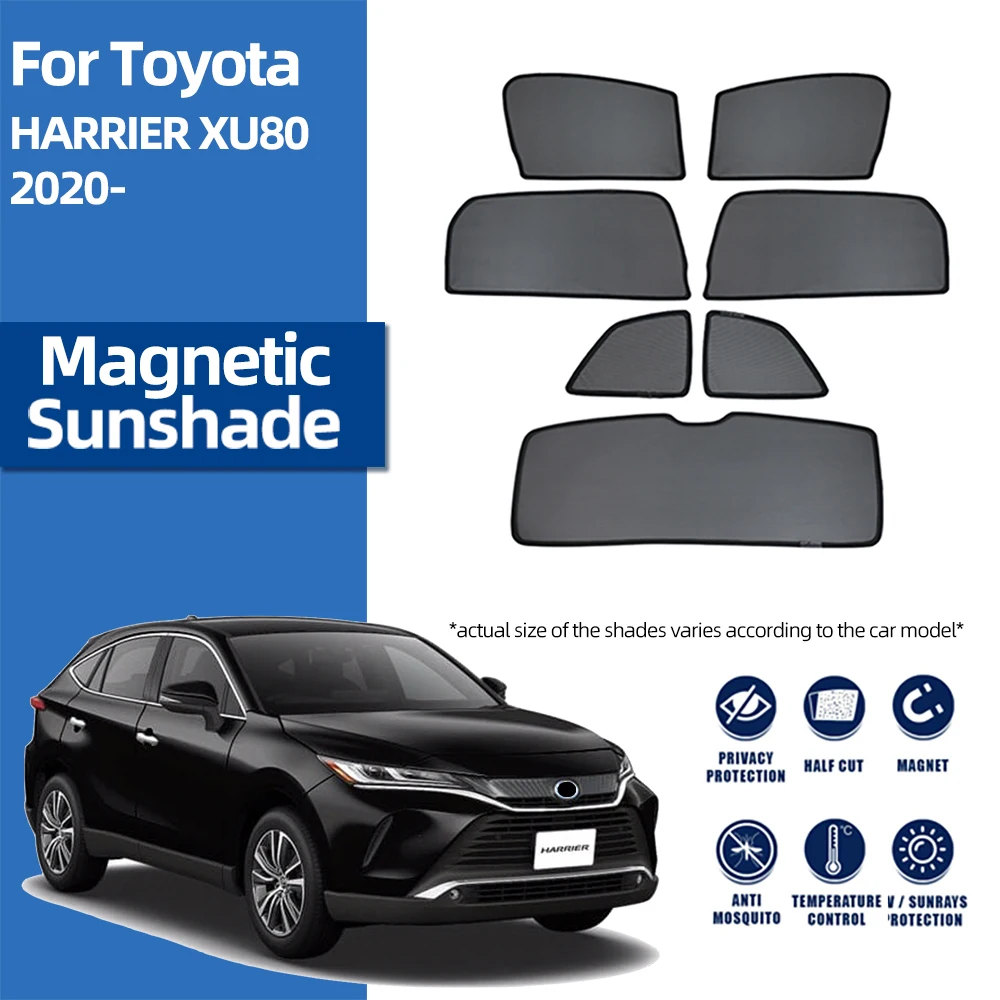

For Toyota HARRIER Venza XU80 2021-2024 Car Rear Side Baby Window SunShade Shield Front Windshield Curtain Sun shade Visor