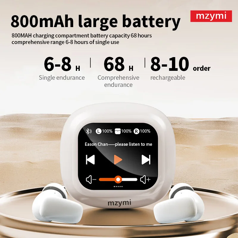 mzymi New QLS09 Bluetooth5.4 Headphones ANC Sports Earphone