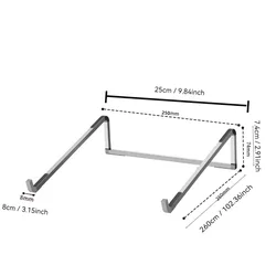Adjustable Aluminum Laptop Stand with Heat Dissipation (Sliver)