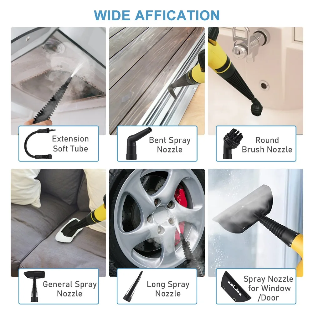 Handheld Electric Steam Cleaner High Temperature Pressure Sterilization Air Conditioning Kitchen Hood Car Cleaning Machine EU/US 2