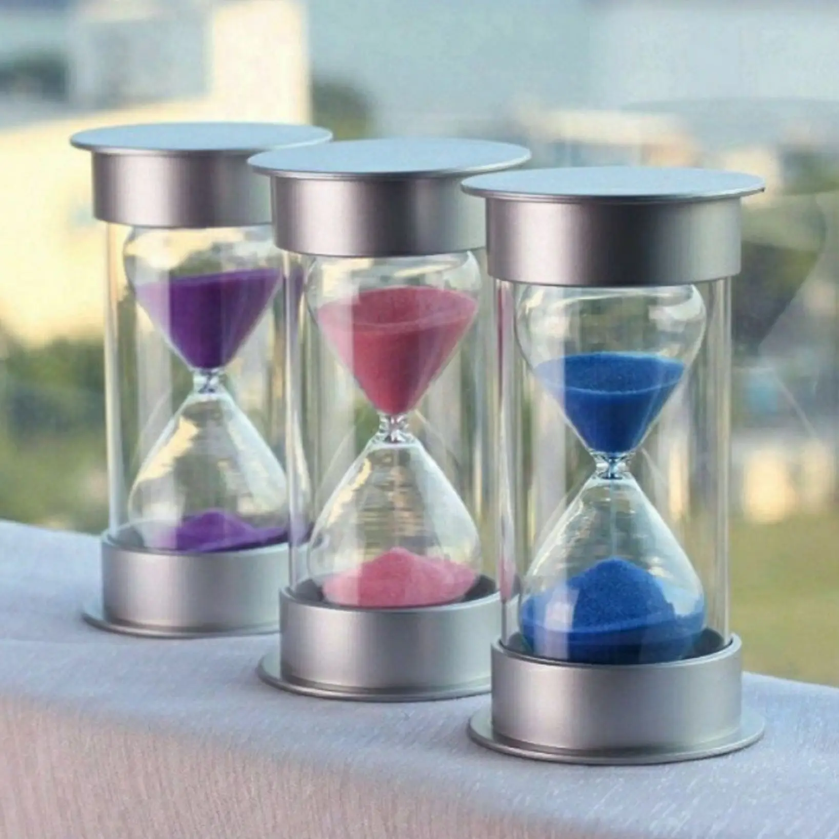 60 Minutes Mini Hourglass Sandglass Sand Clock Children Kids Gift Glass Timer Home Desk Decoration Available in Various Colors 6